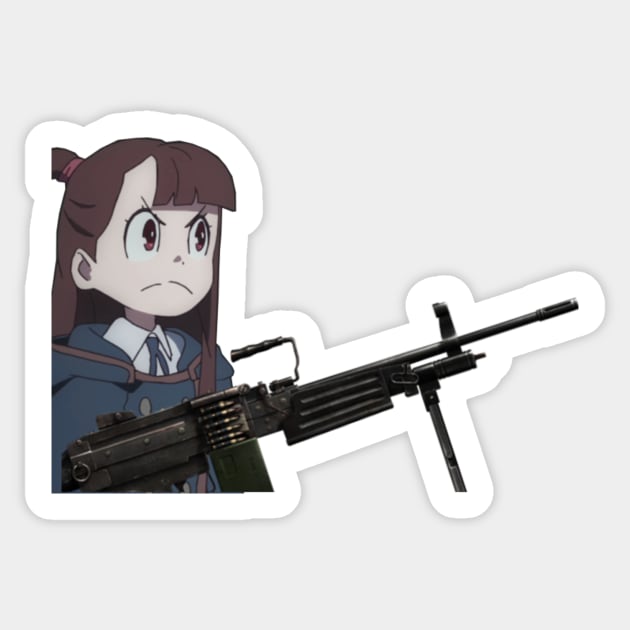 Akko Machine Gun Sticker by KokoroPopShop